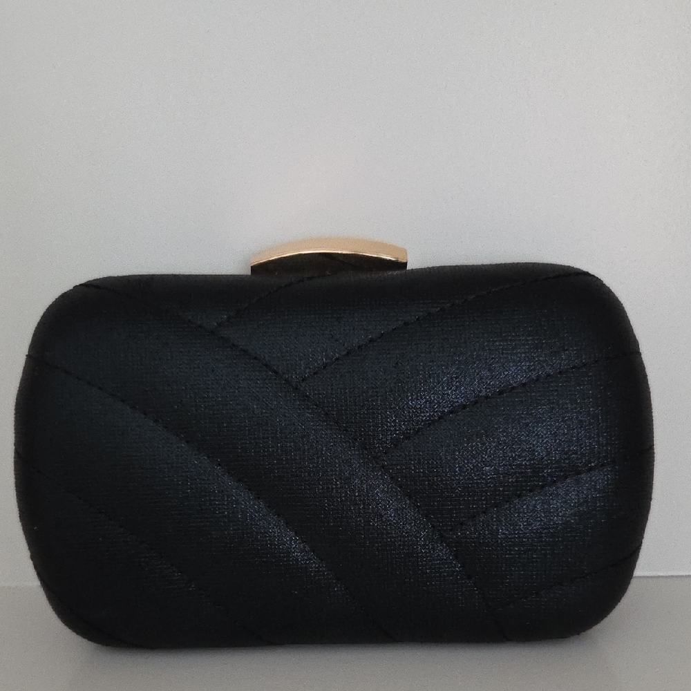 Kate Landry Black Quilted Clutch